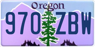 OR license plate 970ZBW