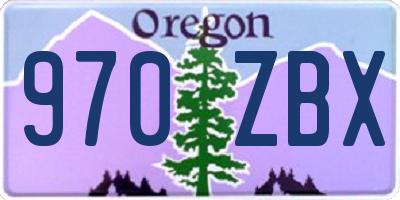 OR license plate 970ZBX