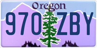 OR license plate 970ZBY