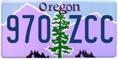 OR license plate 970ZCC