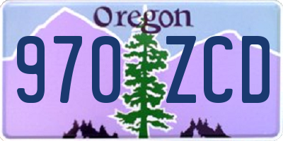 OR license plate 970ZCD