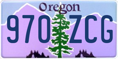 OR license plate 970ZCG