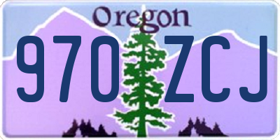 OR license plate 970ZCJ