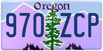 OR license plate 970ZCP