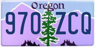 OR license plate 970ZCQ
