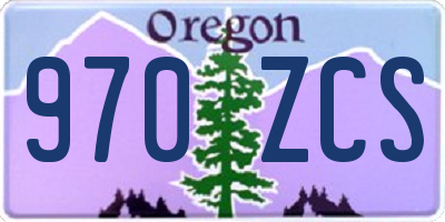 OR license plate 970ZCS