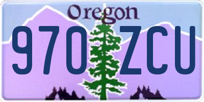 OR license plate 970ZCU