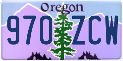 OR license plate 970ZCW