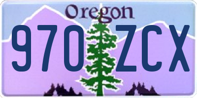 OR license plate 970ZCX