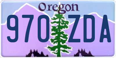 OR license plate 970ZDA