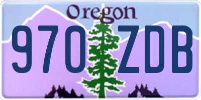 OR license plate 970ZDB
