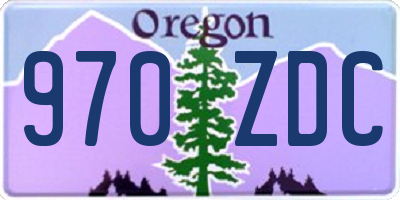 OR license plate 970ZDC