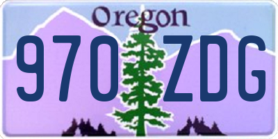OR license plate 970ZDG