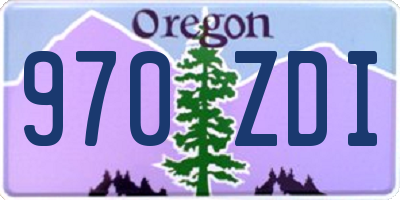 OR license plate 970ZDI