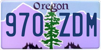 OR license plate 970ZDM