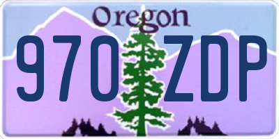 OR license plate 970ZDP