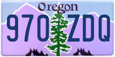 OR license plate 970ZDQ
