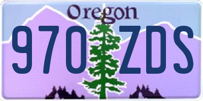 OR license plate 970ZDS