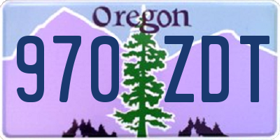 OR license plate 970ZDT
