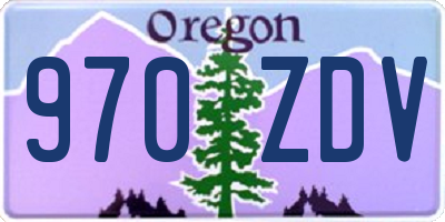 OR license plate 970ZDV