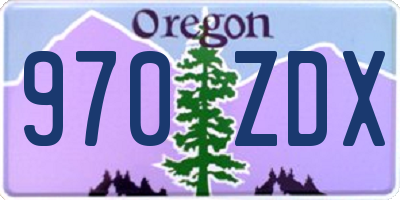 OR license plate 970ZDX