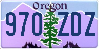 OR license plate 970ZDZ