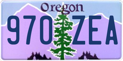 OR license plate 970ZEA