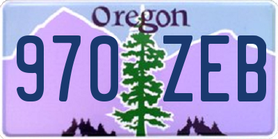 OR license plate 970ZEB