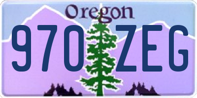 OR license plate 970ZEG