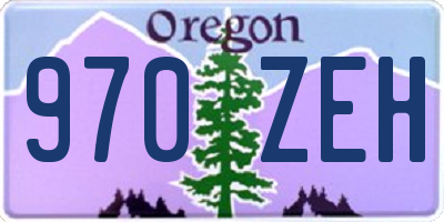 OR license plate 970ZEH
