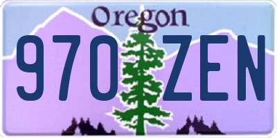 OR license plate 970ZEN