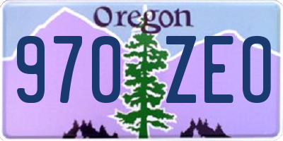 OR license plate 970ZEO