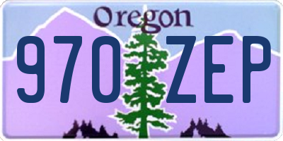 OR license plate 970ZEP