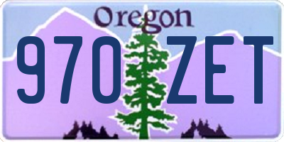 OR license plate 970ZET