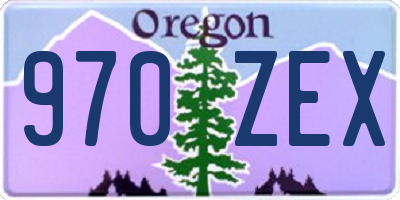 OR license plate 970ZEX