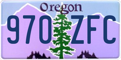 OR license plate 970ZFC