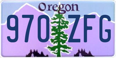 OR license plate 970ZFG