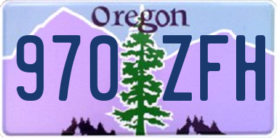 OR license plate 970ZFH