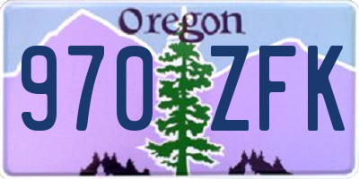 OR license plate 970ZFK