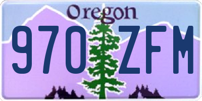 OR license plate 970ZFM