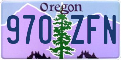 OR license plate 970ZFN