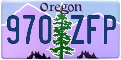 OR license plate 970ZFP