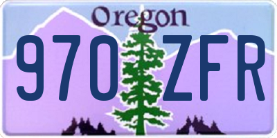 OR license plate 970ZFR