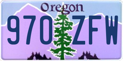 OR license plate 970ZFW