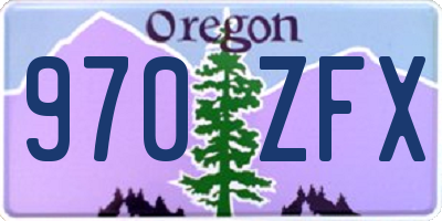 OR license plate 970ZFX