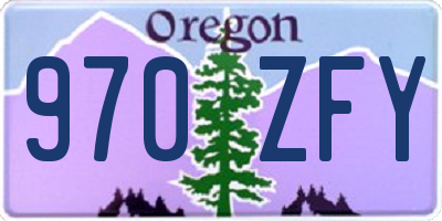 OR license plate 970ZFY