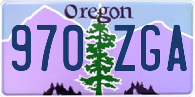 OR license plate 970ZGA