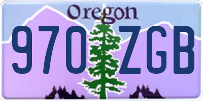 OR license plate 970ZGB