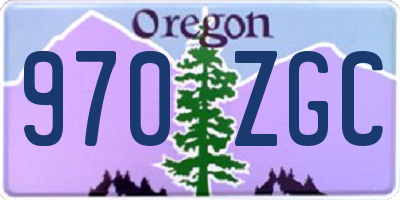 OR license plate 970ZGC