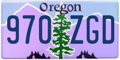 OR license plate 970ZGD